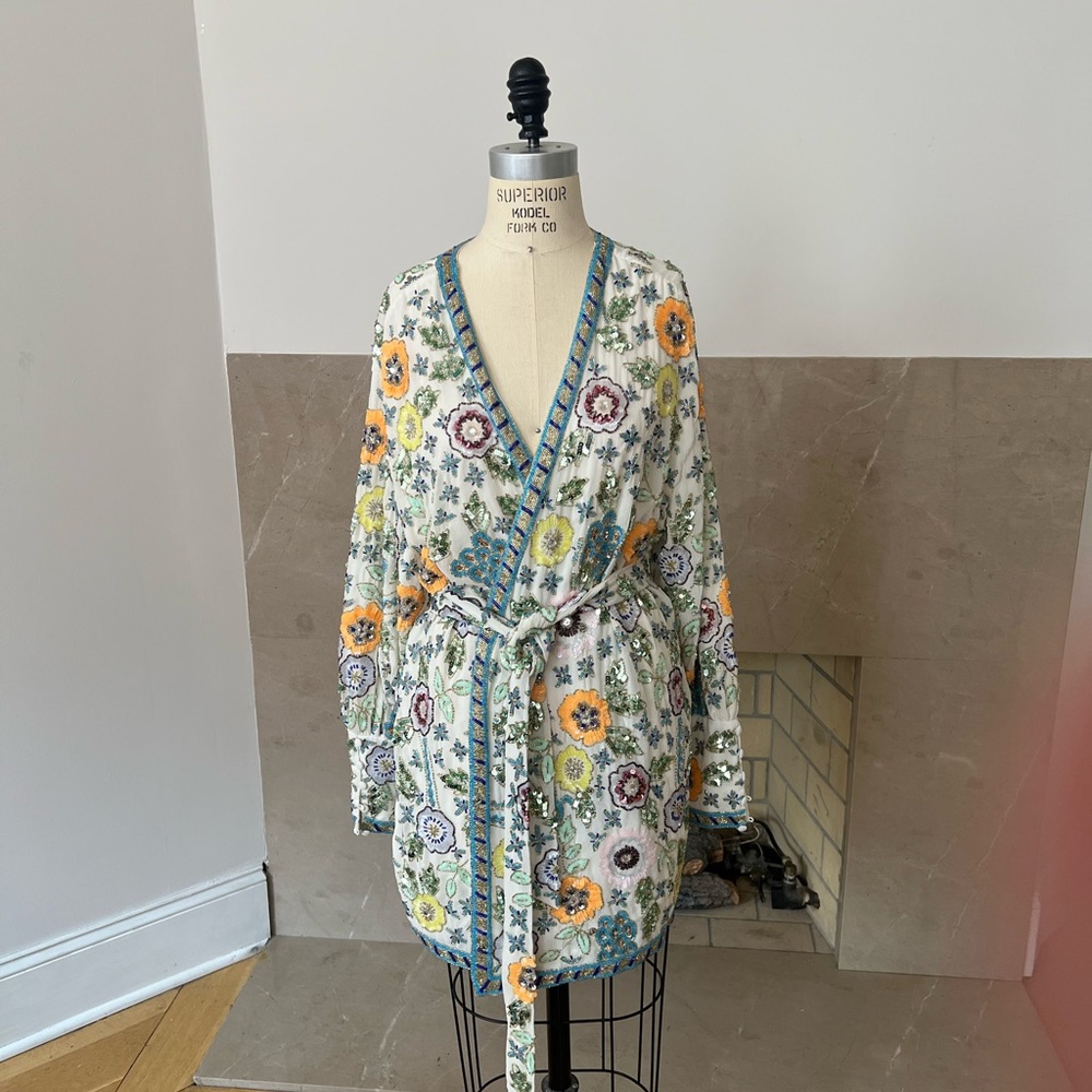 Floral Print Women's Robe